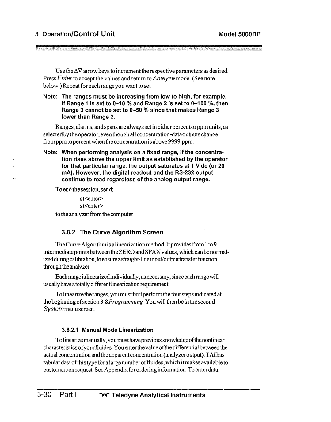 Teledyne 5000bf manual 