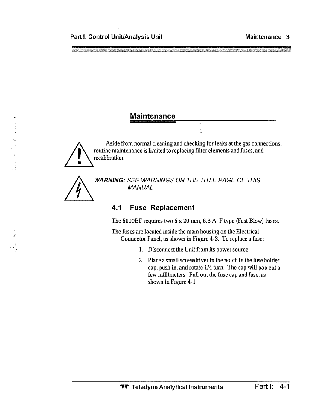 Teledyne 5000bf manual 