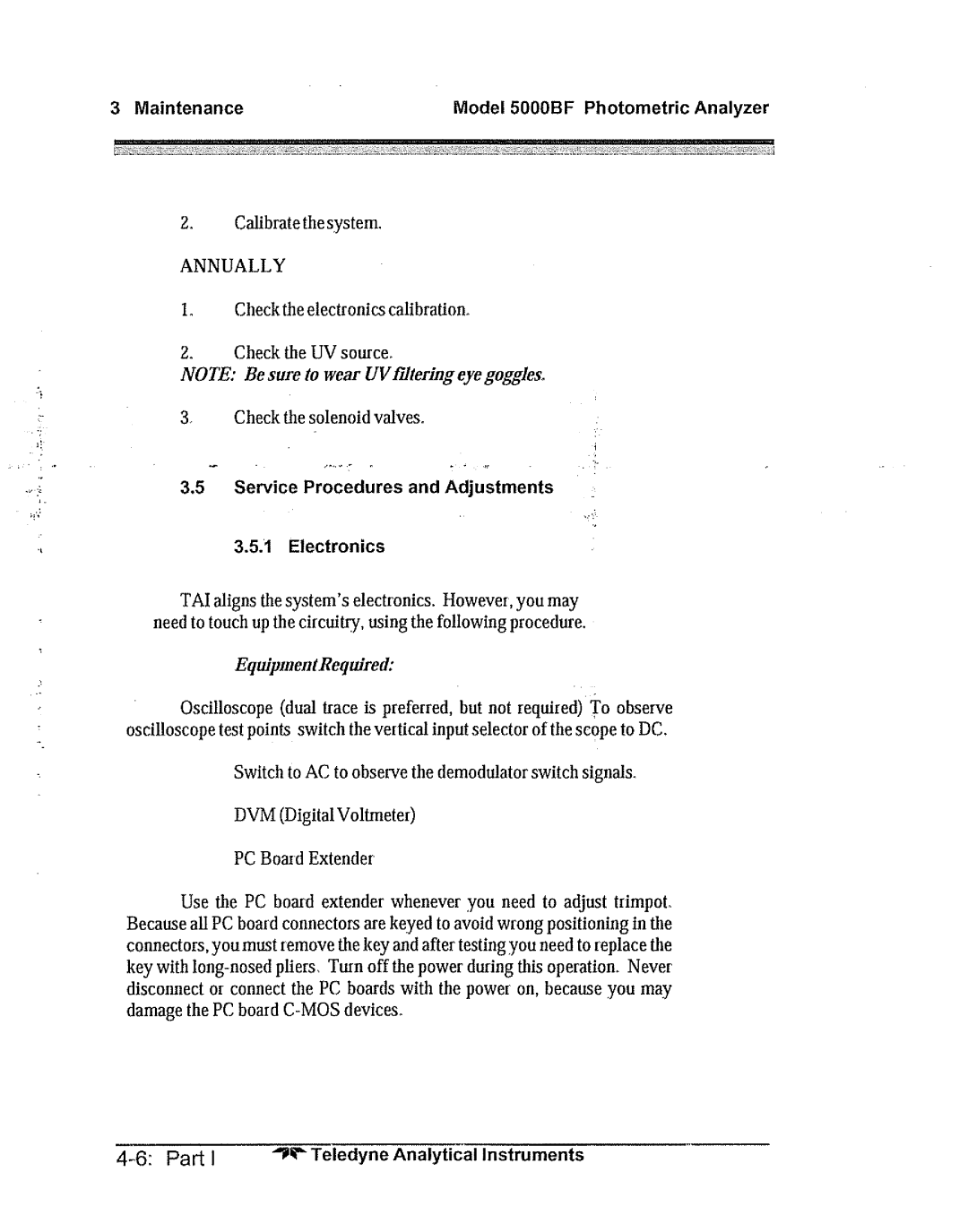 Teledyne 5000bf manual 