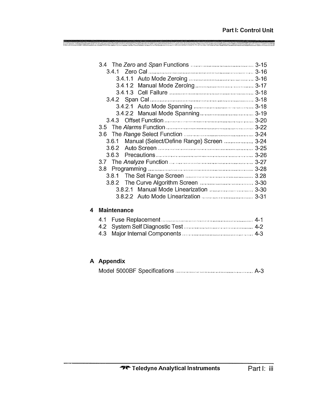 Teledyne 5000bf manual 