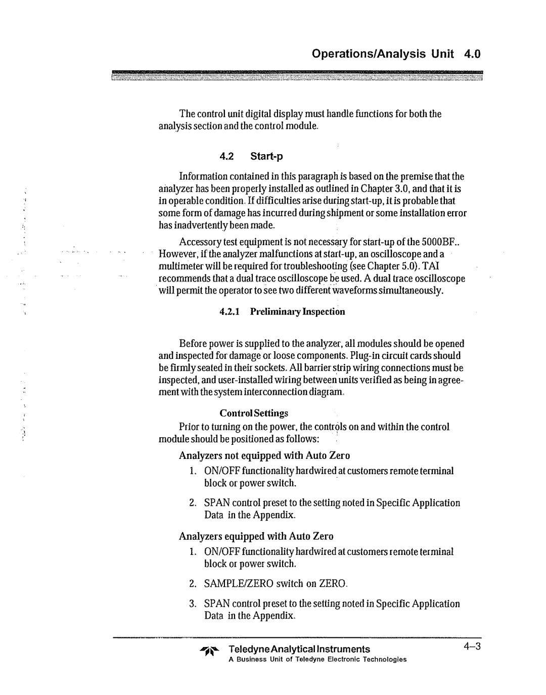 Teledyne 5000bf manual 