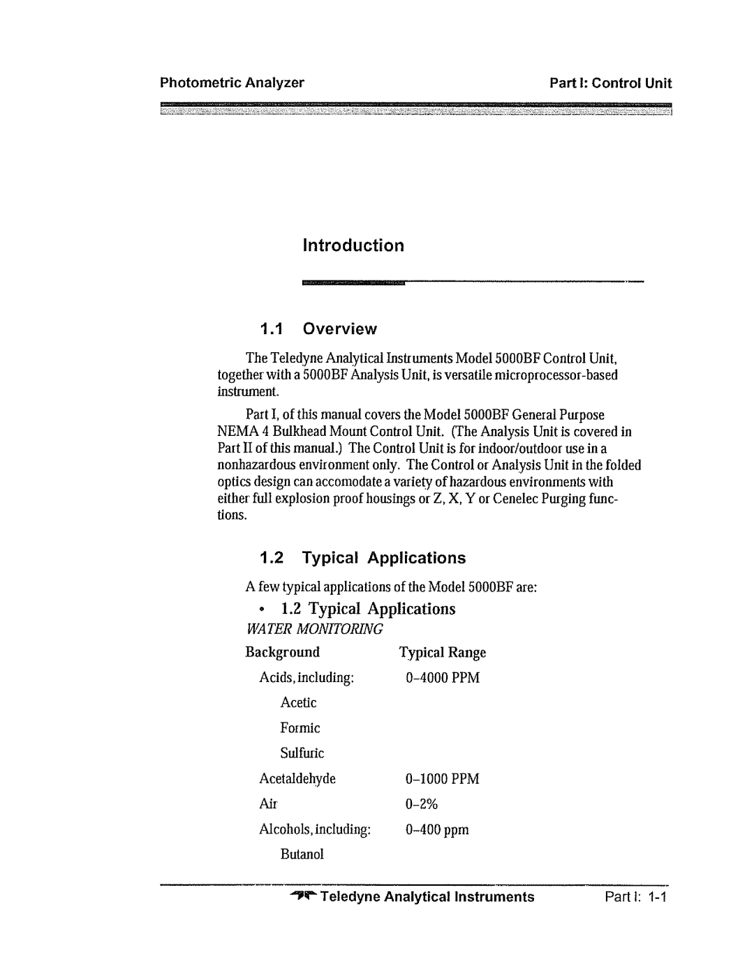 Teledyne 5000bf manual 