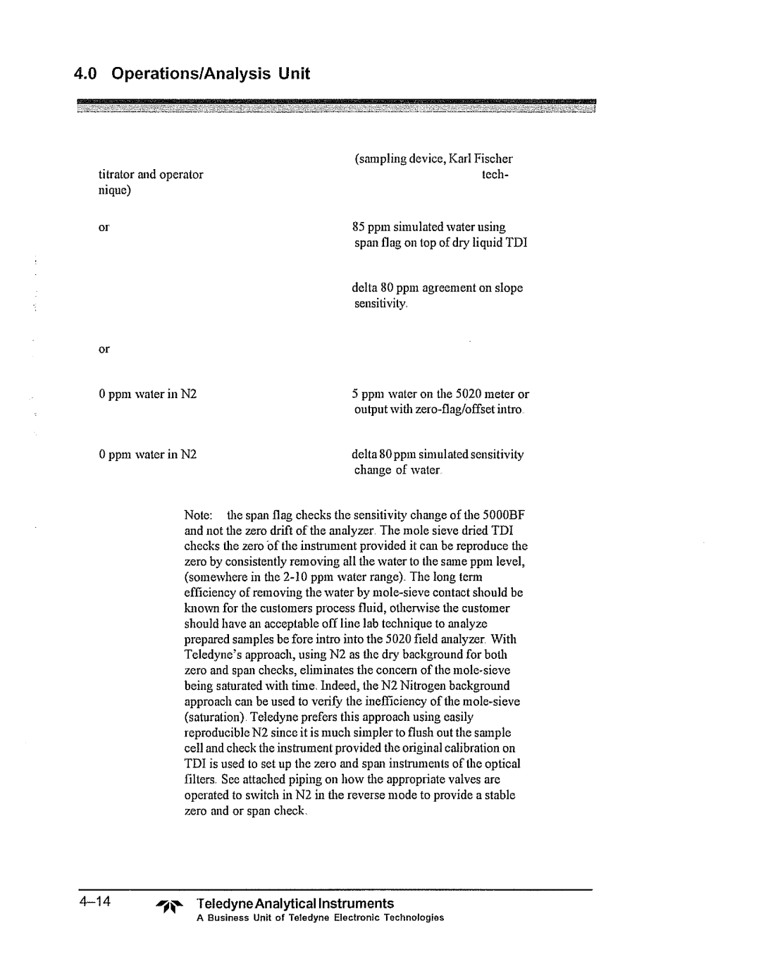 Teledyne 5000bf manual 