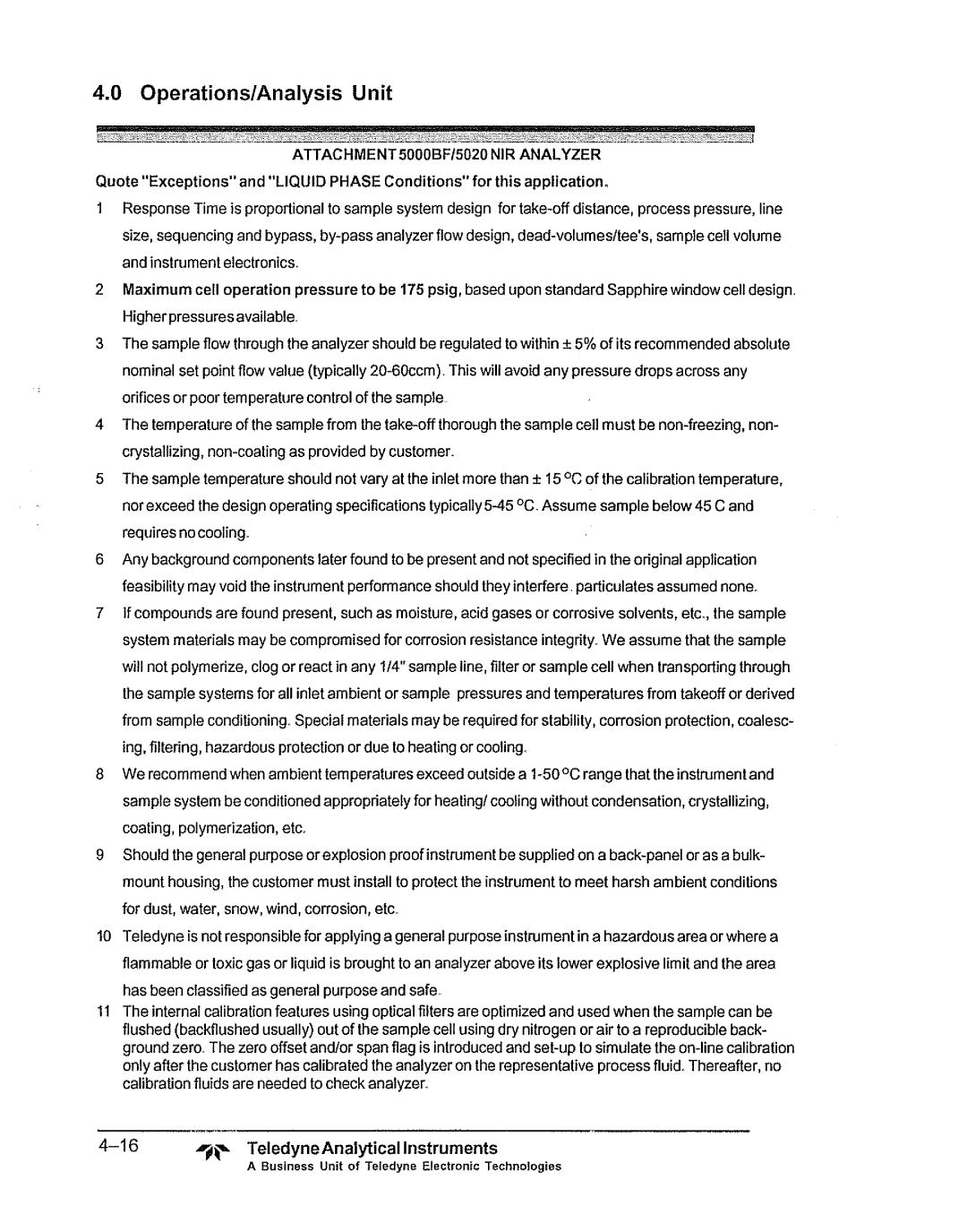 Teledyne 5000bf manual 