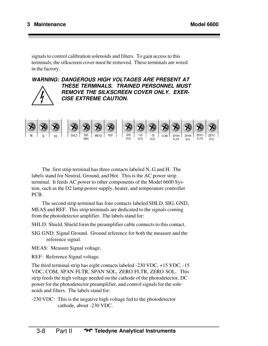 Teledyne 6600 manual Part 