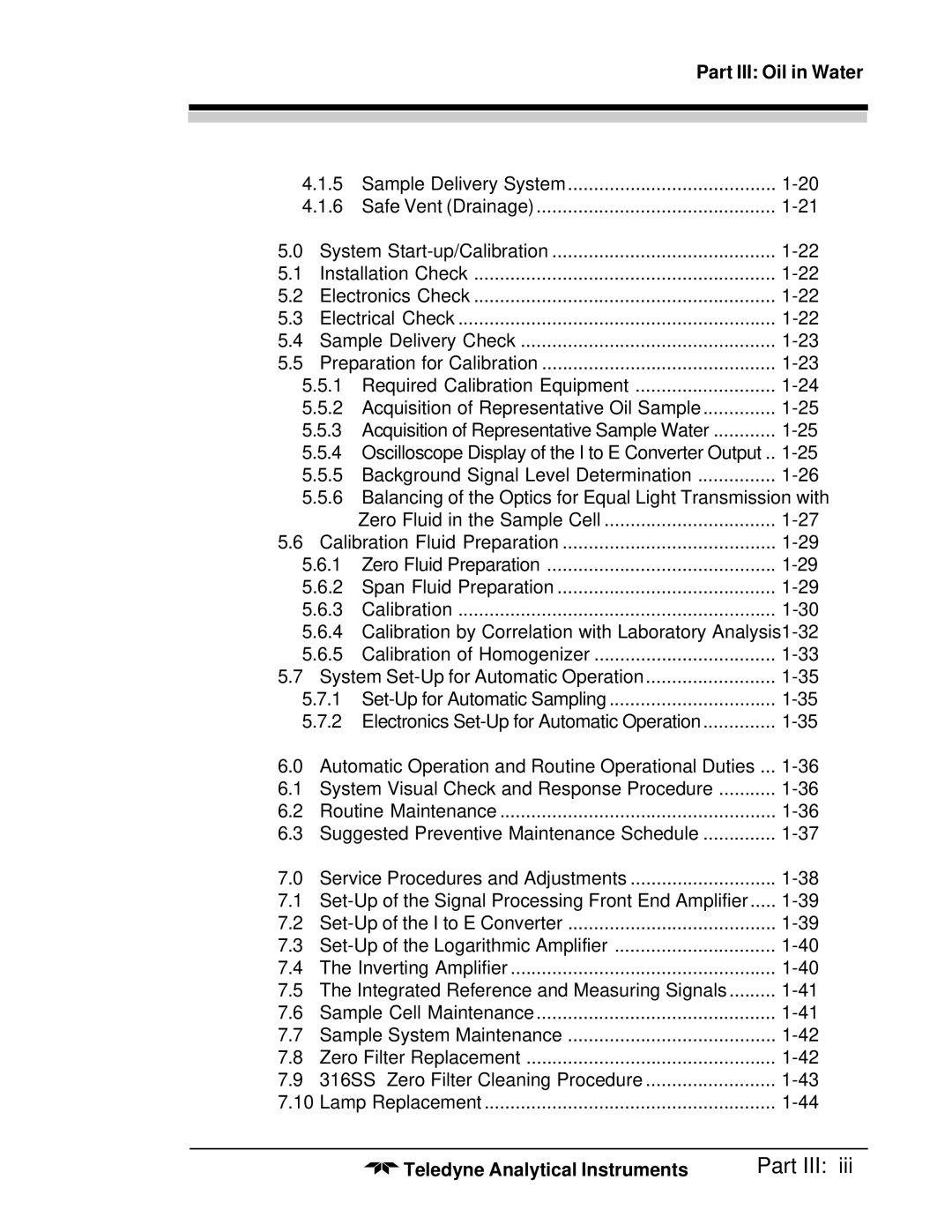 Teledyne 6600 manual Part III 