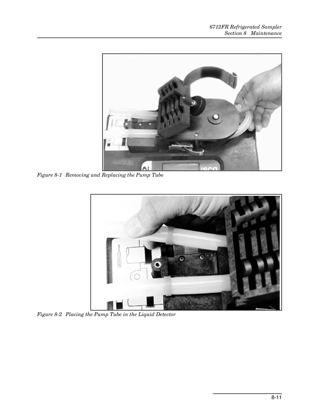 Teledyne 6712FR manual Removing and Replacing the Pump Tube 