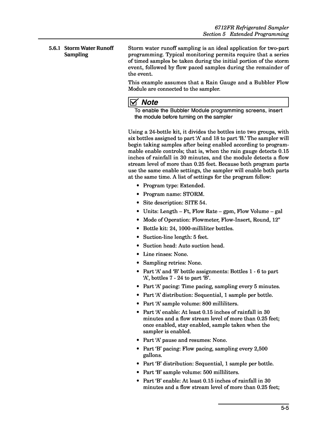 Teledyne manual 6712FR Refrigerated Sampler Extended Programming, Sampling 