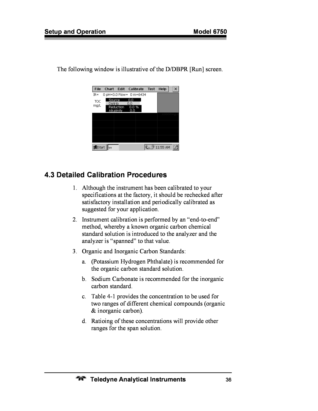 Teledyne 6750 operating instructions 4.3Detailed Calibration Procedures 