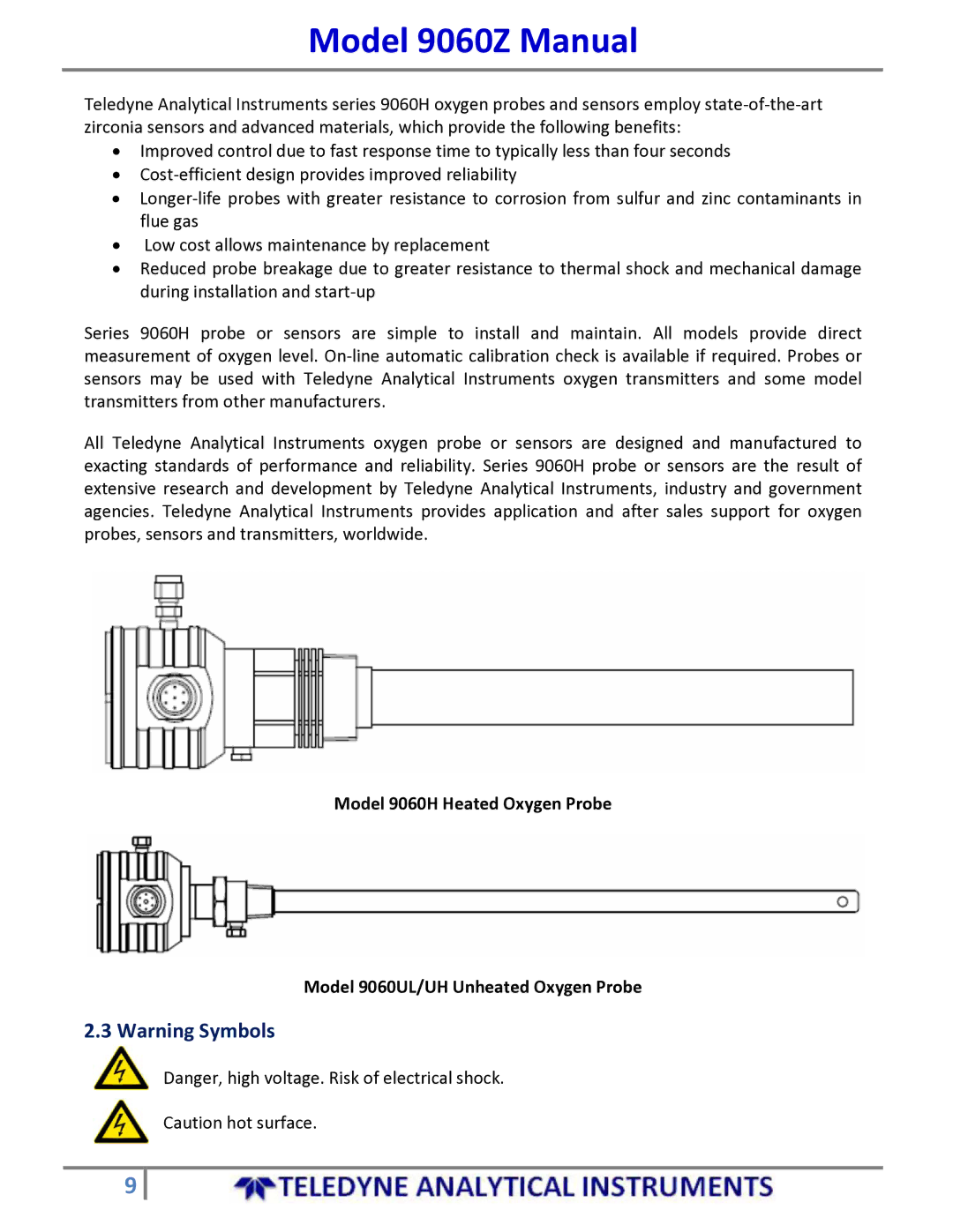 Teledyne manual Model 9060Z Manual 