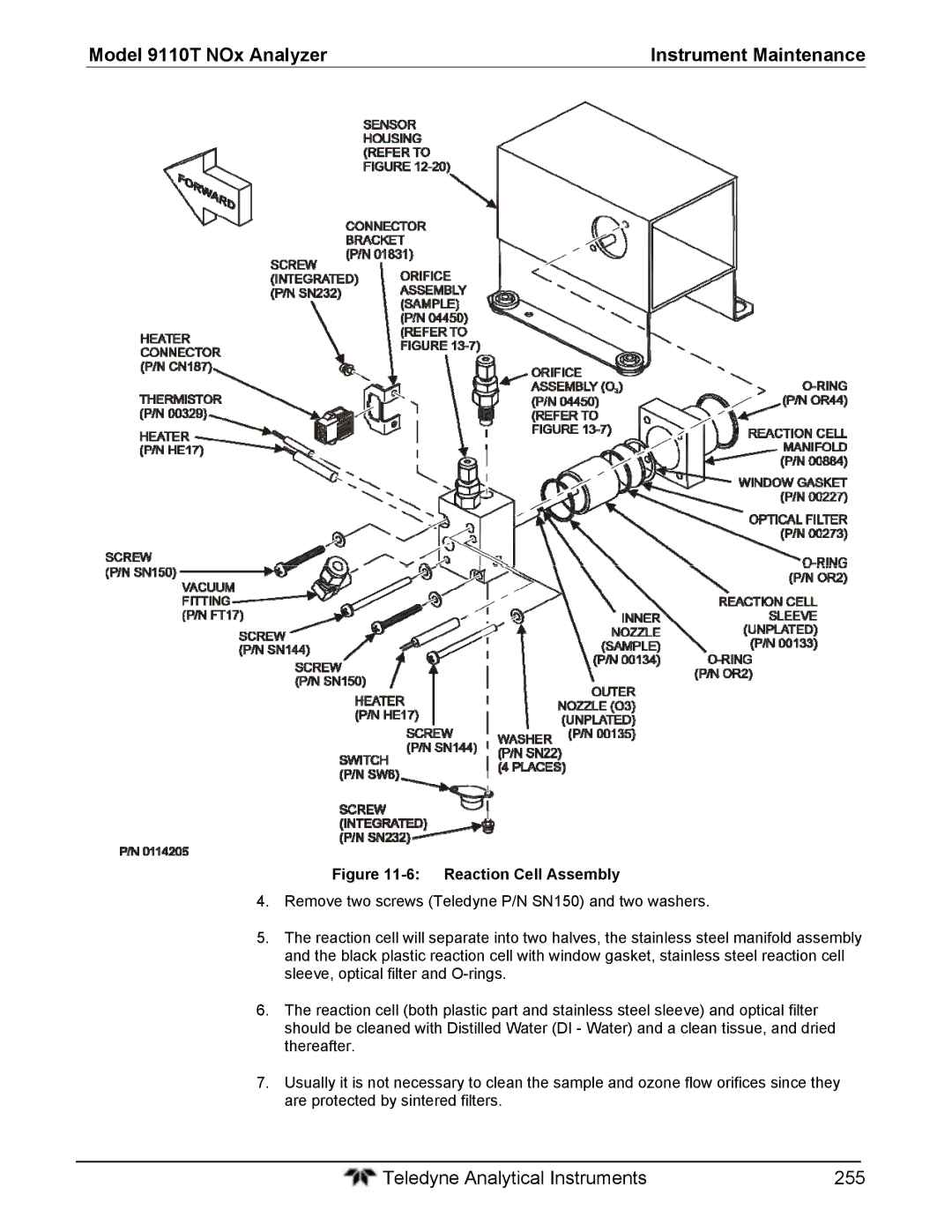 Teledyne 9110T instruction manual Teledyne Analytical Instruments 255 