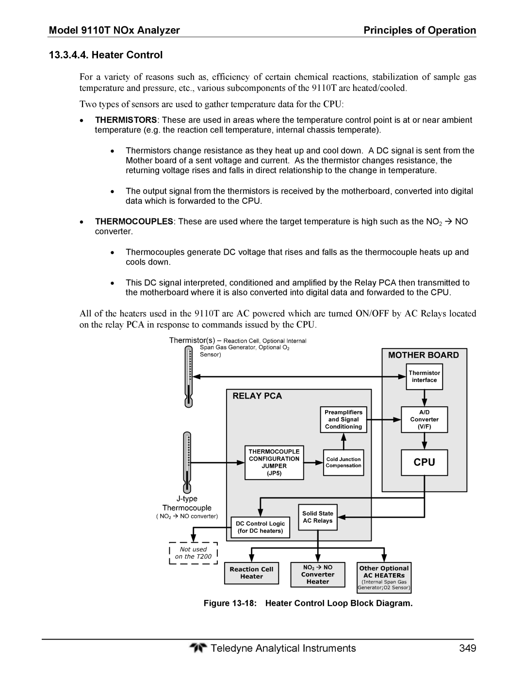 Teledyne 9110T instruction manual Teledyne Analytical Instruments 349 