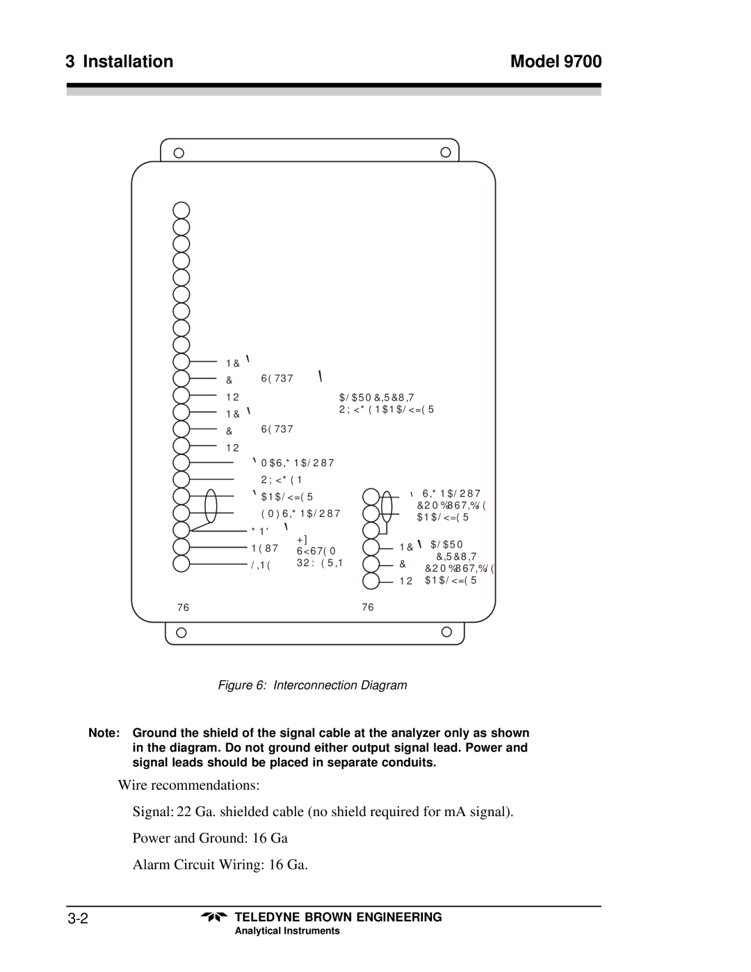 Teledyne 9700 instruction manual Interconnection Diagram 