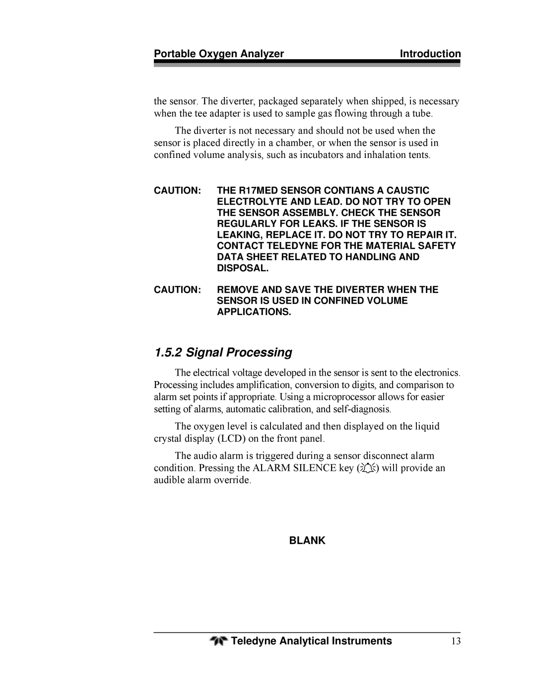 Teledyne AX300-I manual Signal Processing 