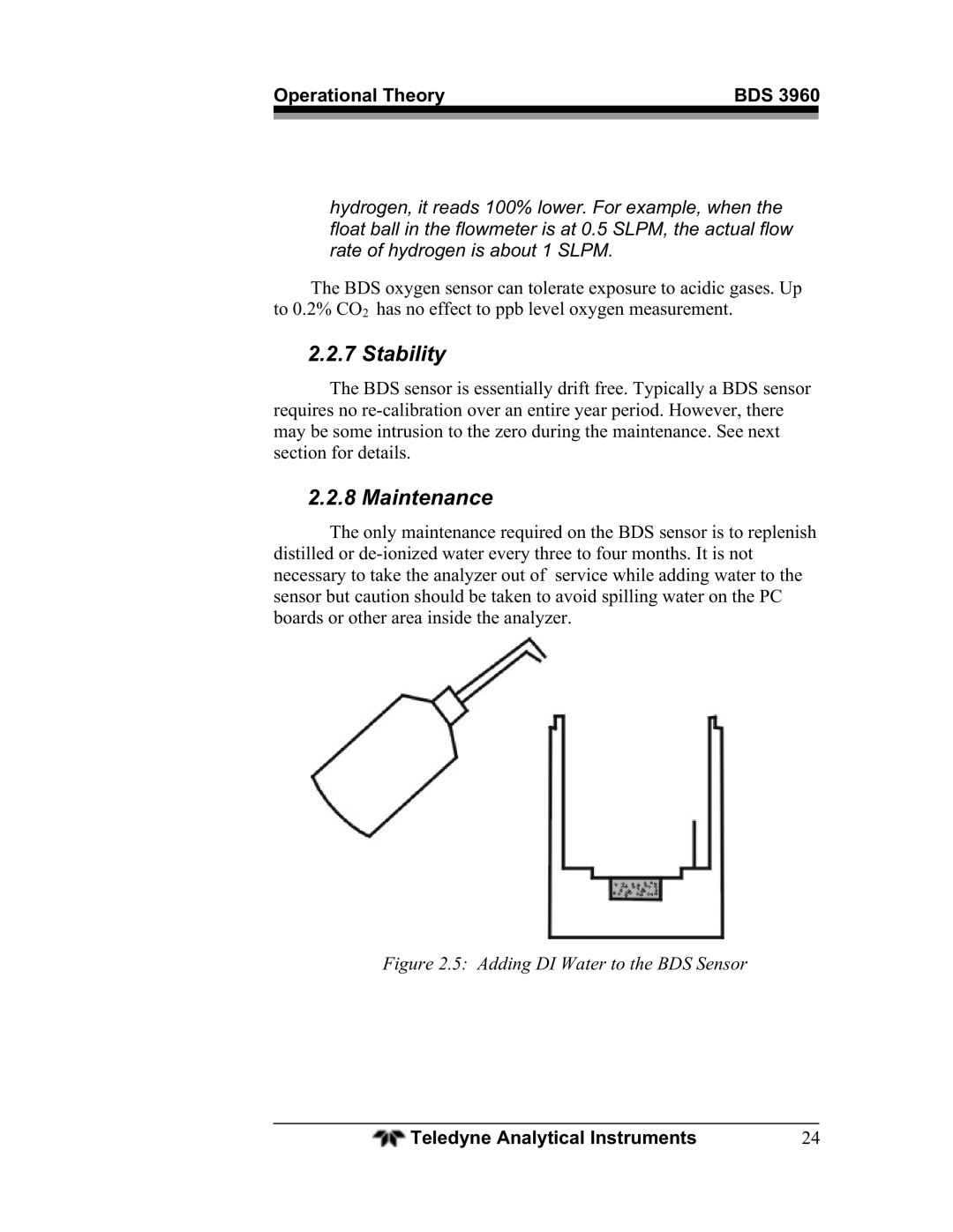 Teledyne BDS-3960 operating instructions Stability, Maintenance 