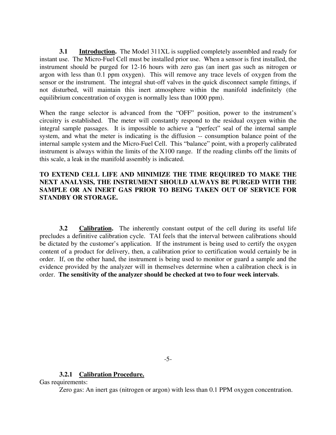 Teledyne ECO#02-0227 instruction manual Calibration Procedure. Gas requirements 