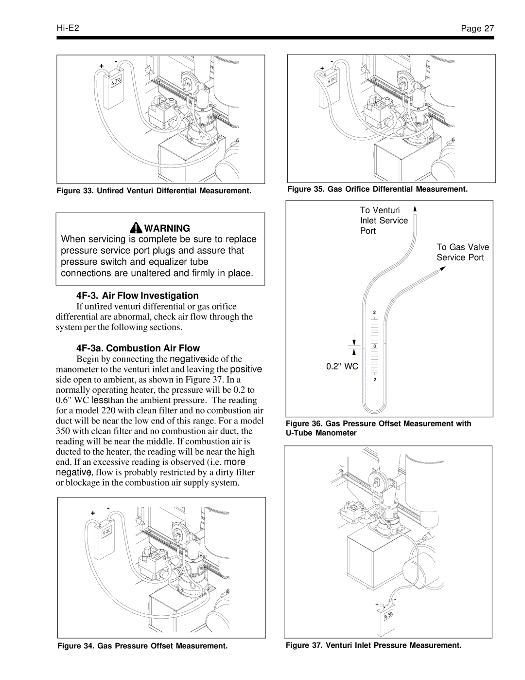 Teledyne EHE warranty 4F-3. Air Flow Investigation, 4F-3a. Combustion Air Flow 