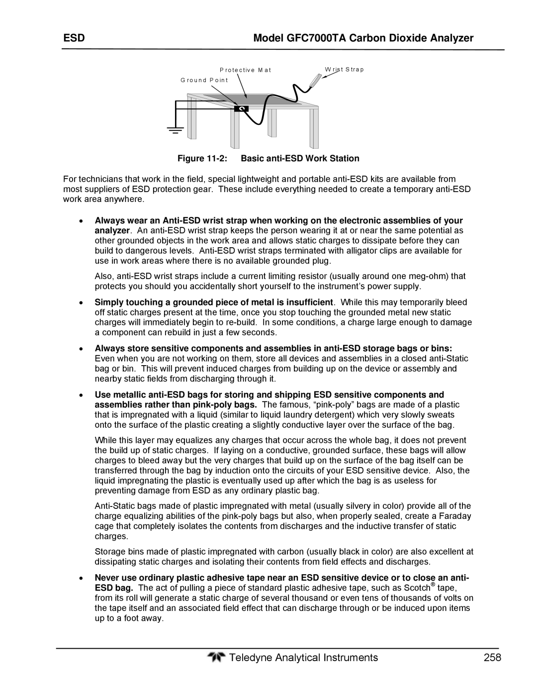 Teledyne gfc 7000ta operation manual Teledyne Analytical Instruments 258 