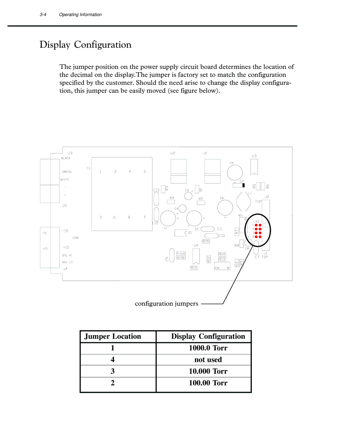 Teledyne HCM-300 manual Display Configuration 