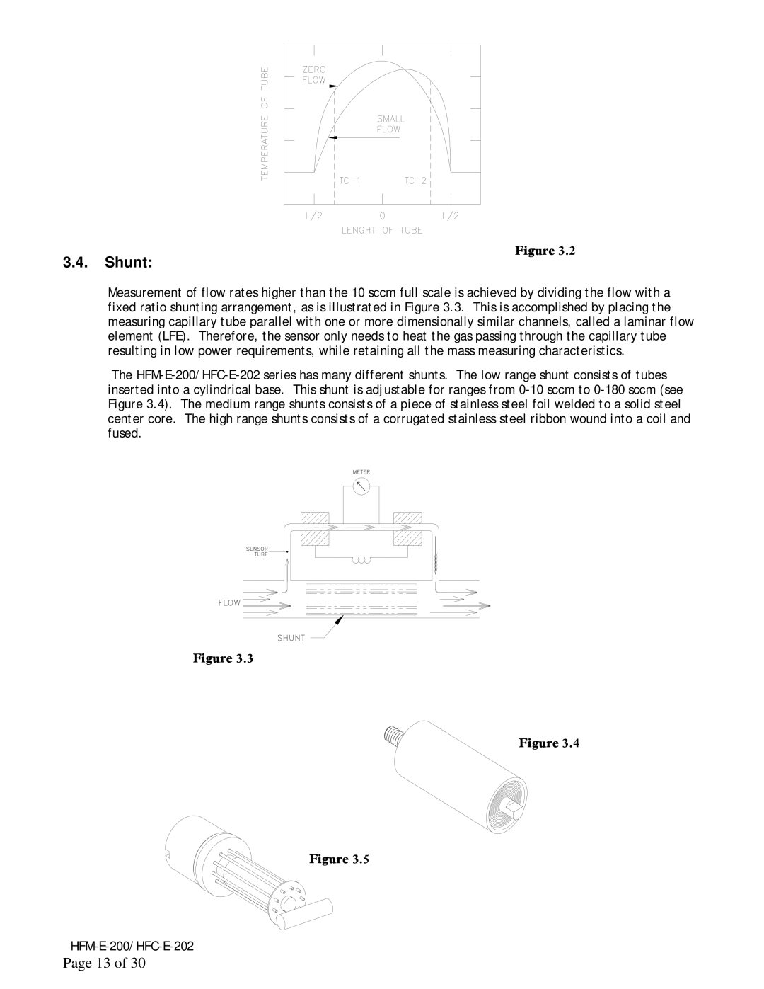 Teledyne HFM-E-200, HFC-E-202 instruction manual Shunt 