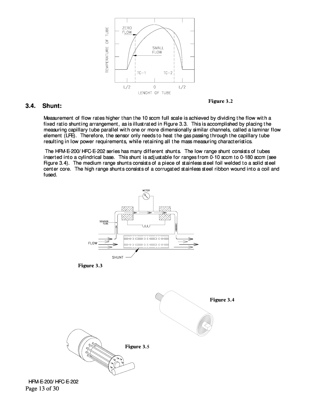 Teledyne HFM-E-200, HFC-E-202 instruction manual Shunt, Page 13 of 