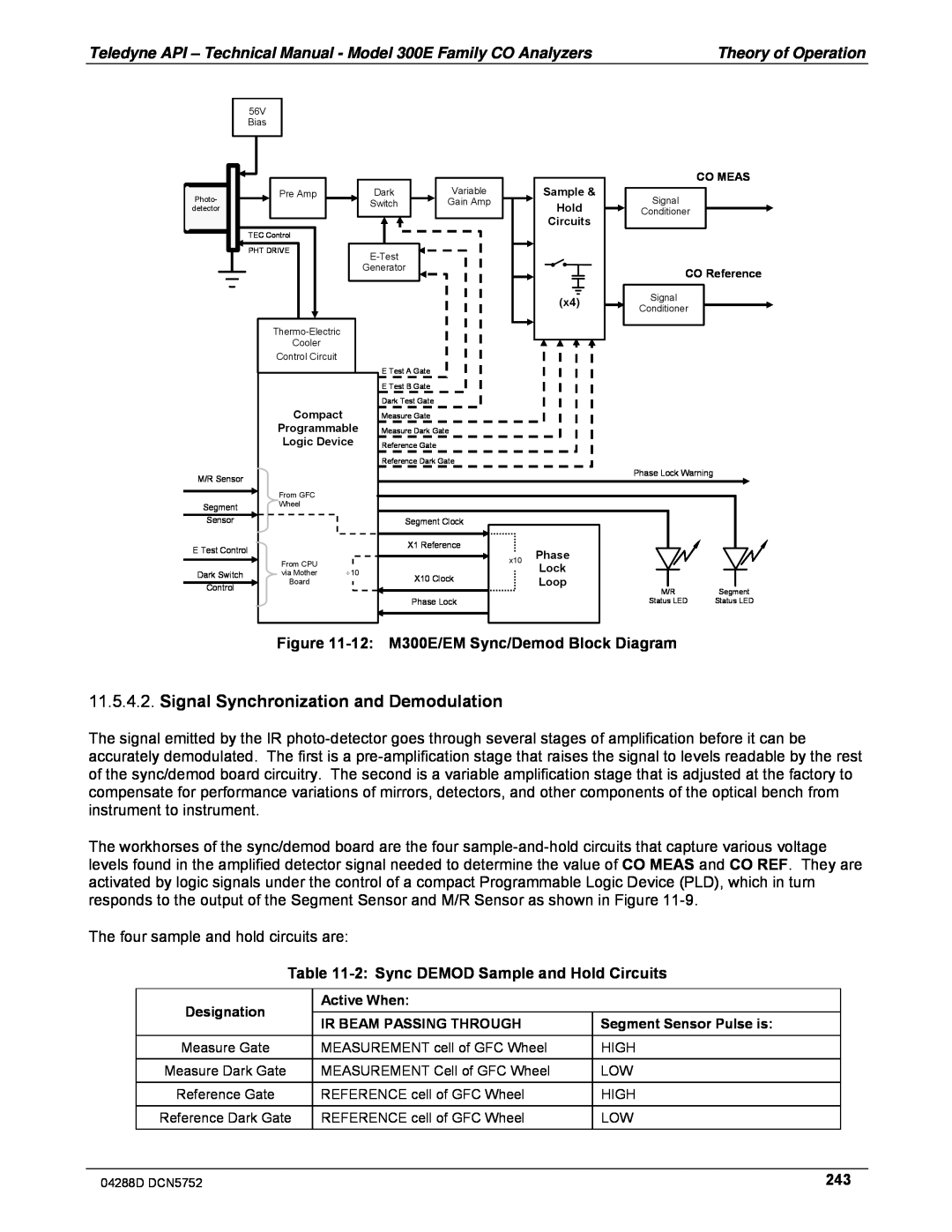 Teledyne M300EM operation manual Signal Synchronization and Demodulation, Figure, M300E/EM Sync/Demod Block Diagram 