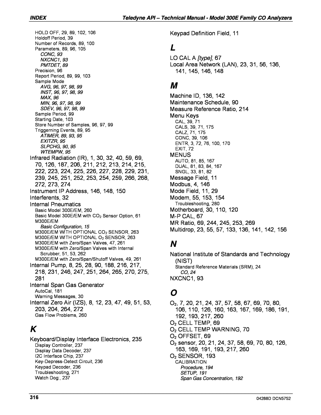 Teledyne M300EM operation manual 