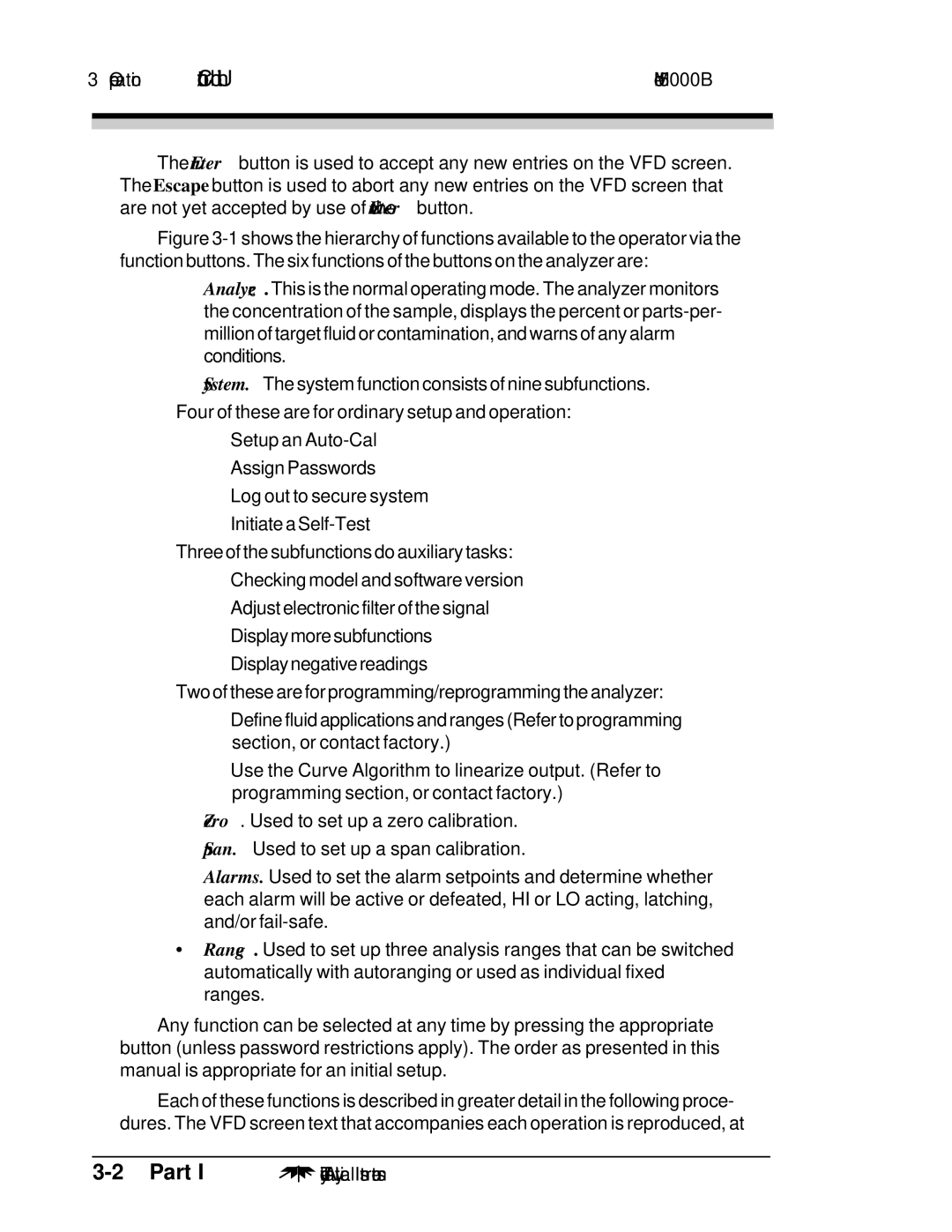 Teledyne M5000B operating instructions Operation/Control Unit 