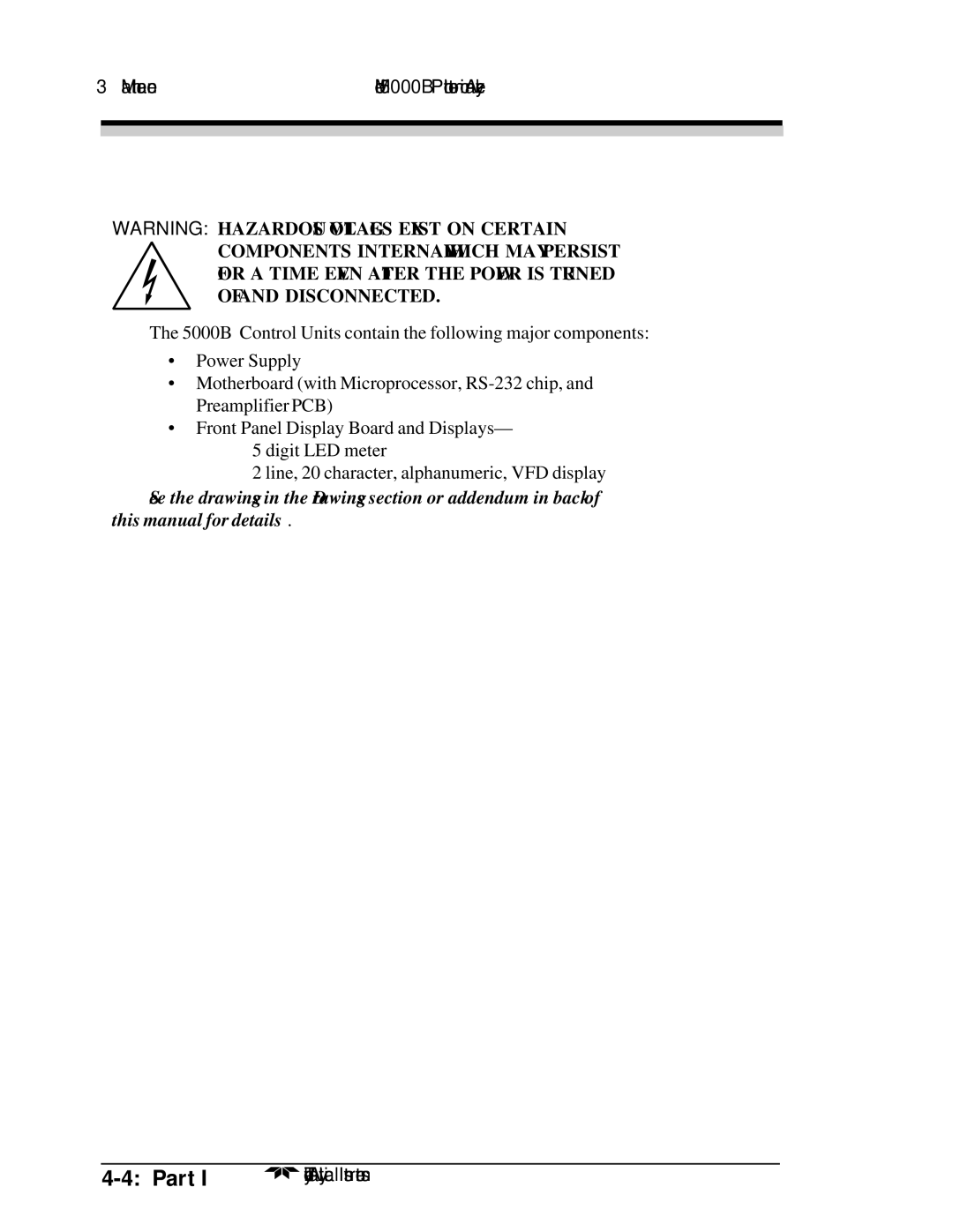 Teledyne M5000B operating instructions Part 