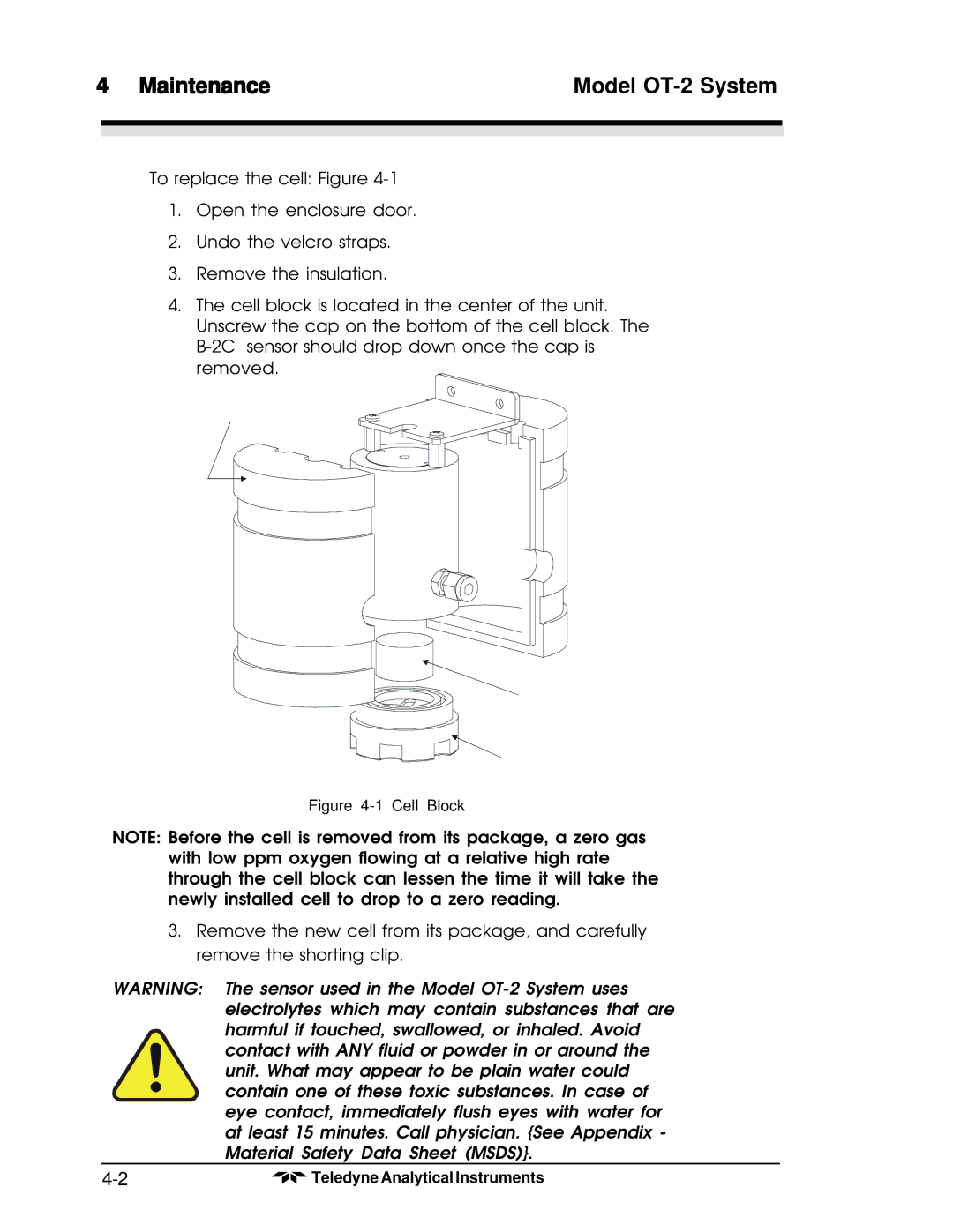 Teledyne operating instructions Model OT-2 System 