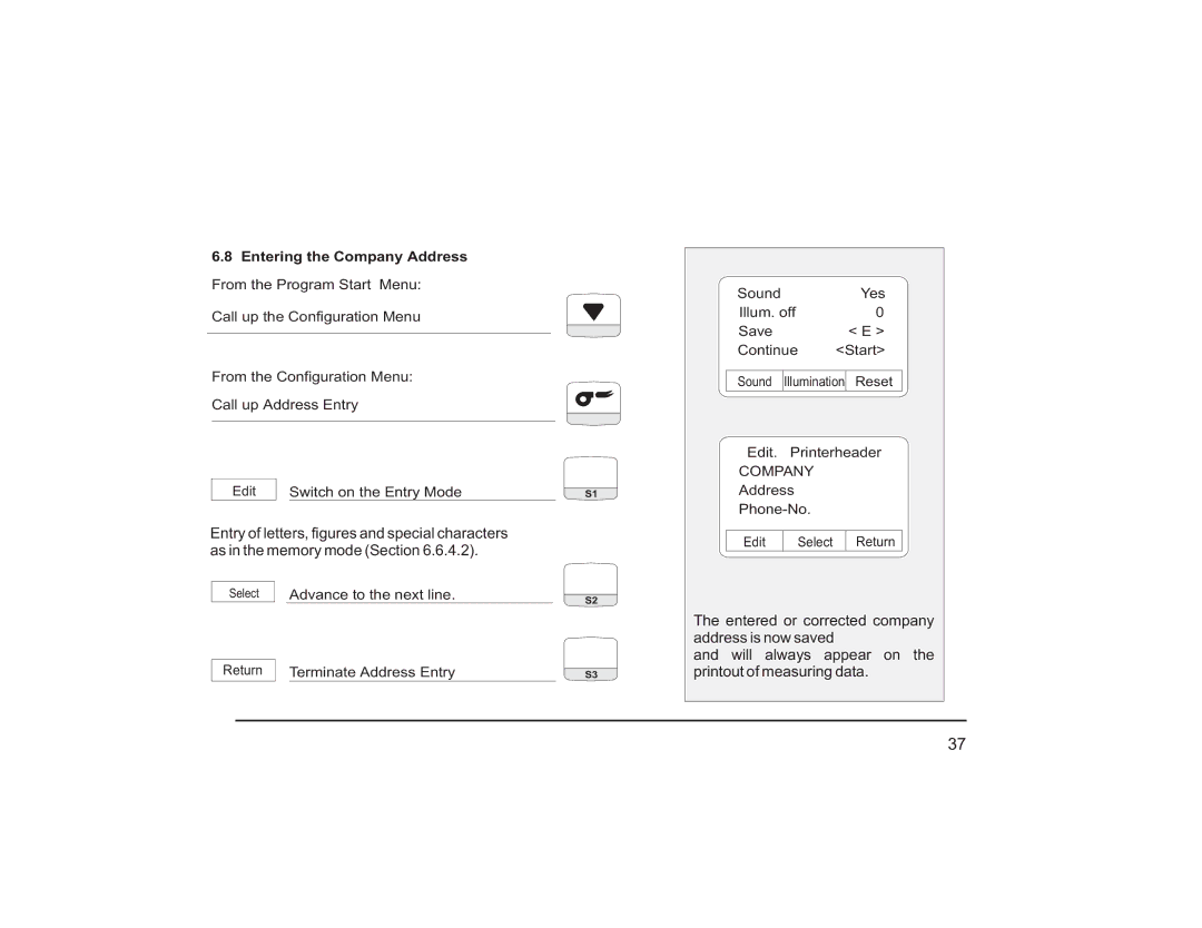 Teledyne PEM 9002 manual Entering the Company Address 