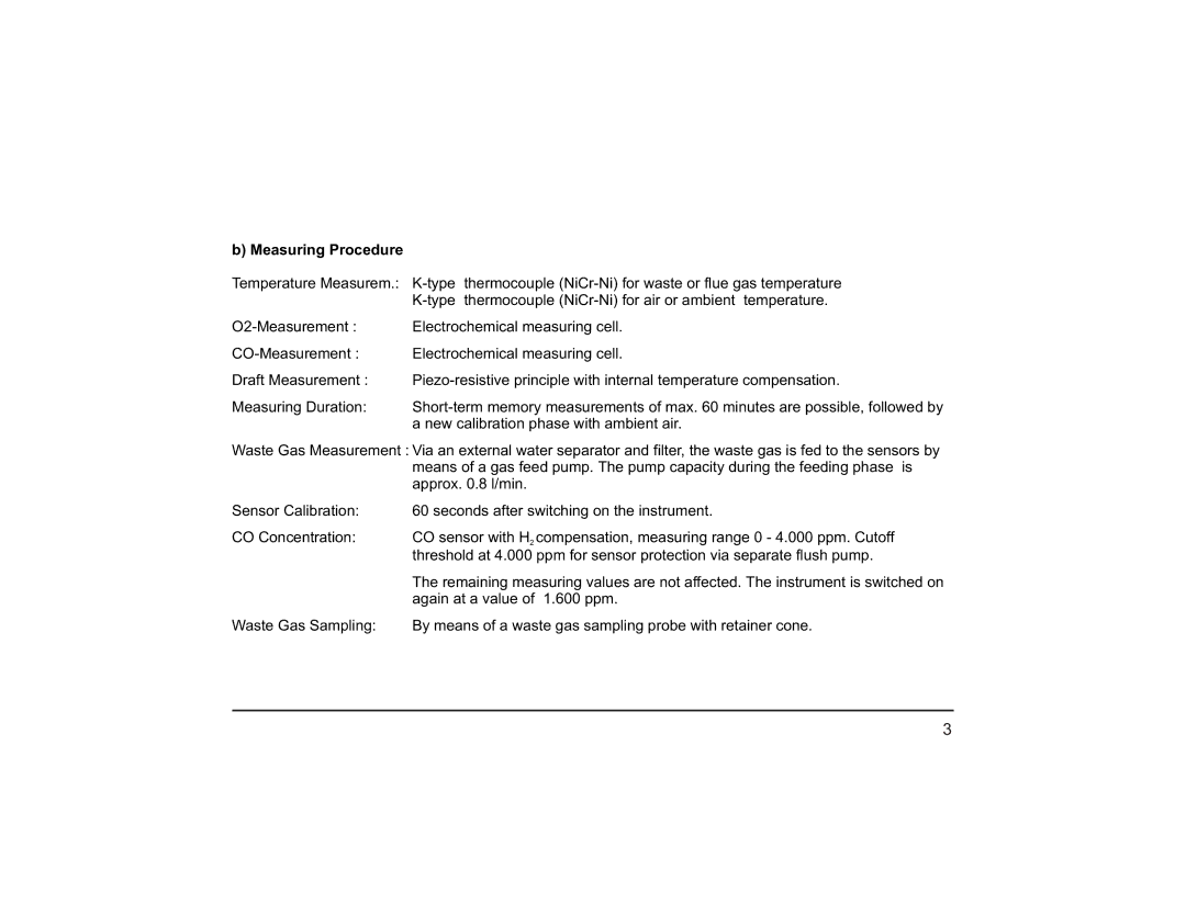 Teledyne PEM 9002 manual Measuring Procedure 