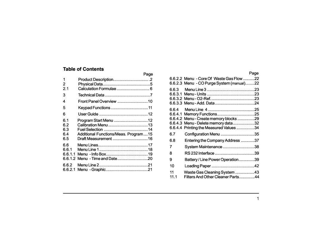 Teledyne PEM 9002 manual Table of Contents 