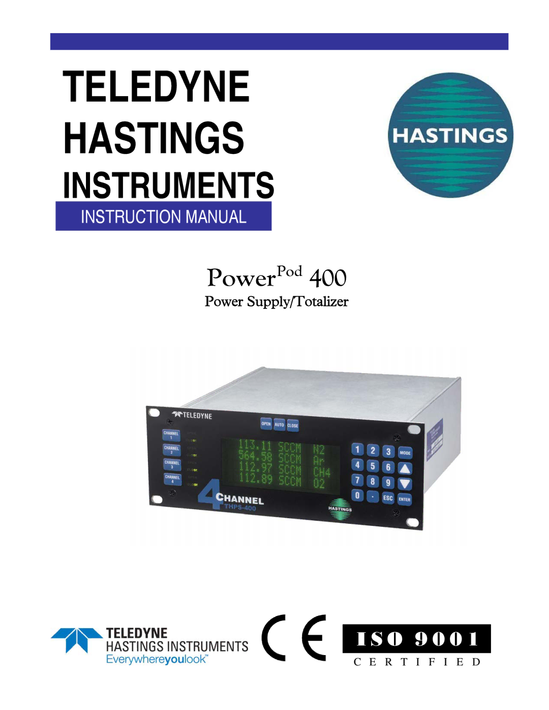 Teledyne powerpod 400 instruction manual Teledyne Hastings 