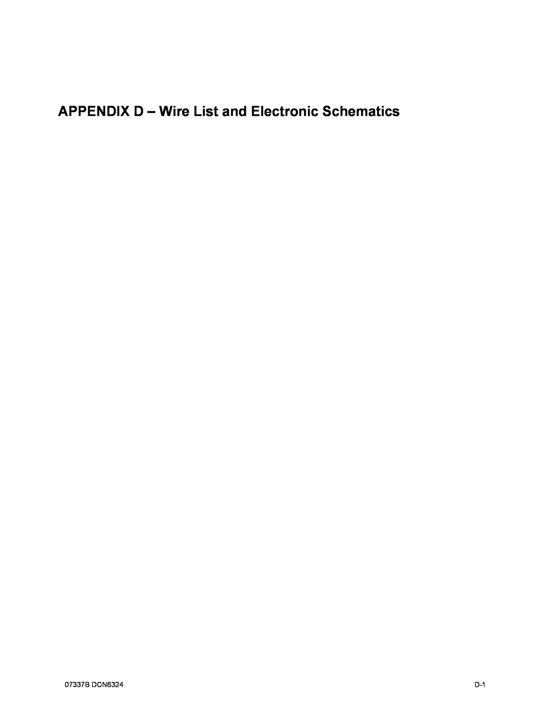 Teledyne T265 manual APPENDIX D - Wire List and Electronic Schematics, 07337B DCN6324 
