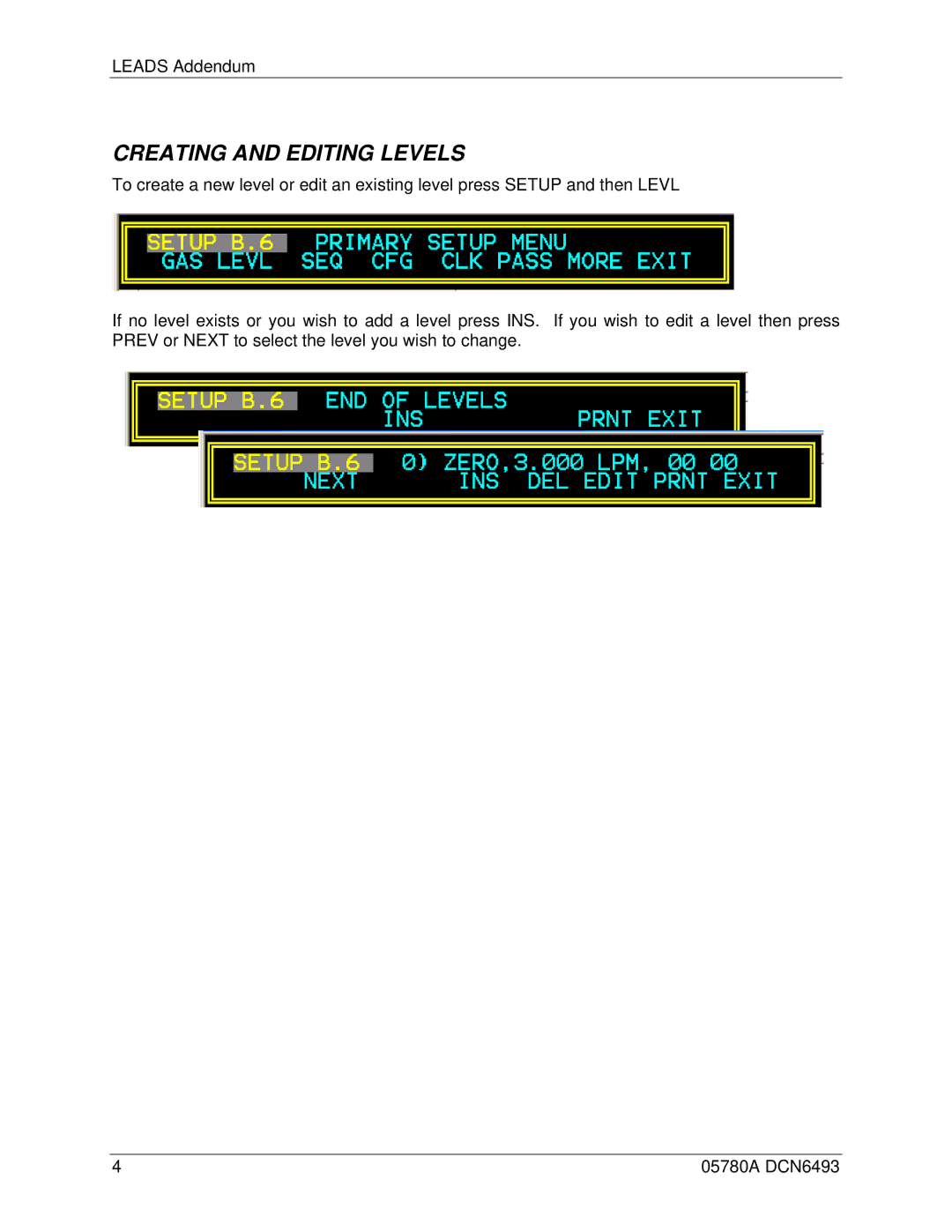 Teledyne t700e, t7000 user manual Creating and Editing Levels 