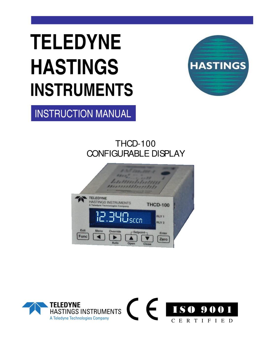 Teledyne THCD-100 instruction manual Teledyne Hastings 