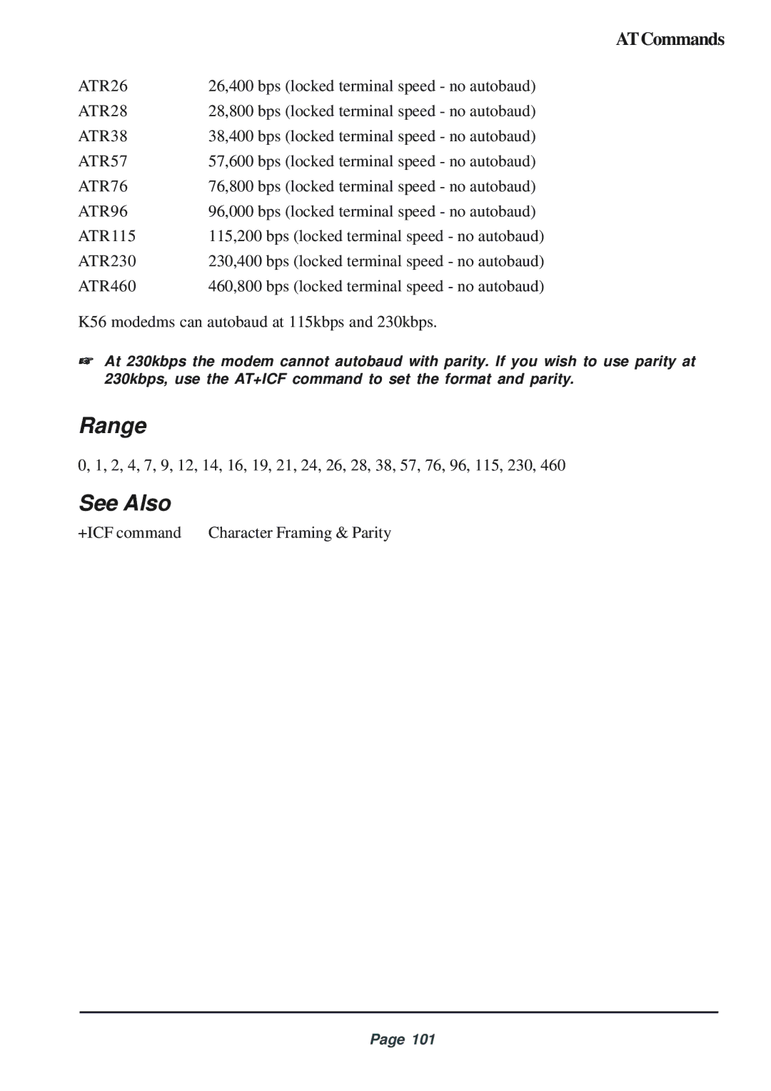 Telenetics 56 manual ATR26, ATR28, ATR38, ATR57, ATR76, ATR96 