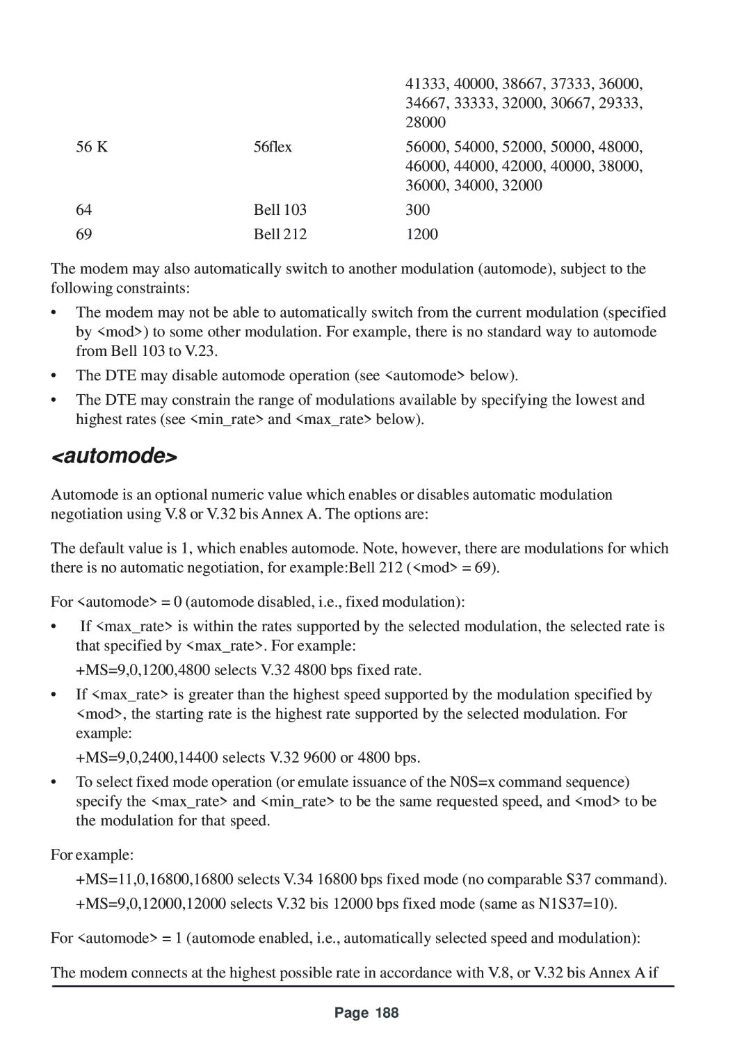 Telenetics 56 manual Automode 