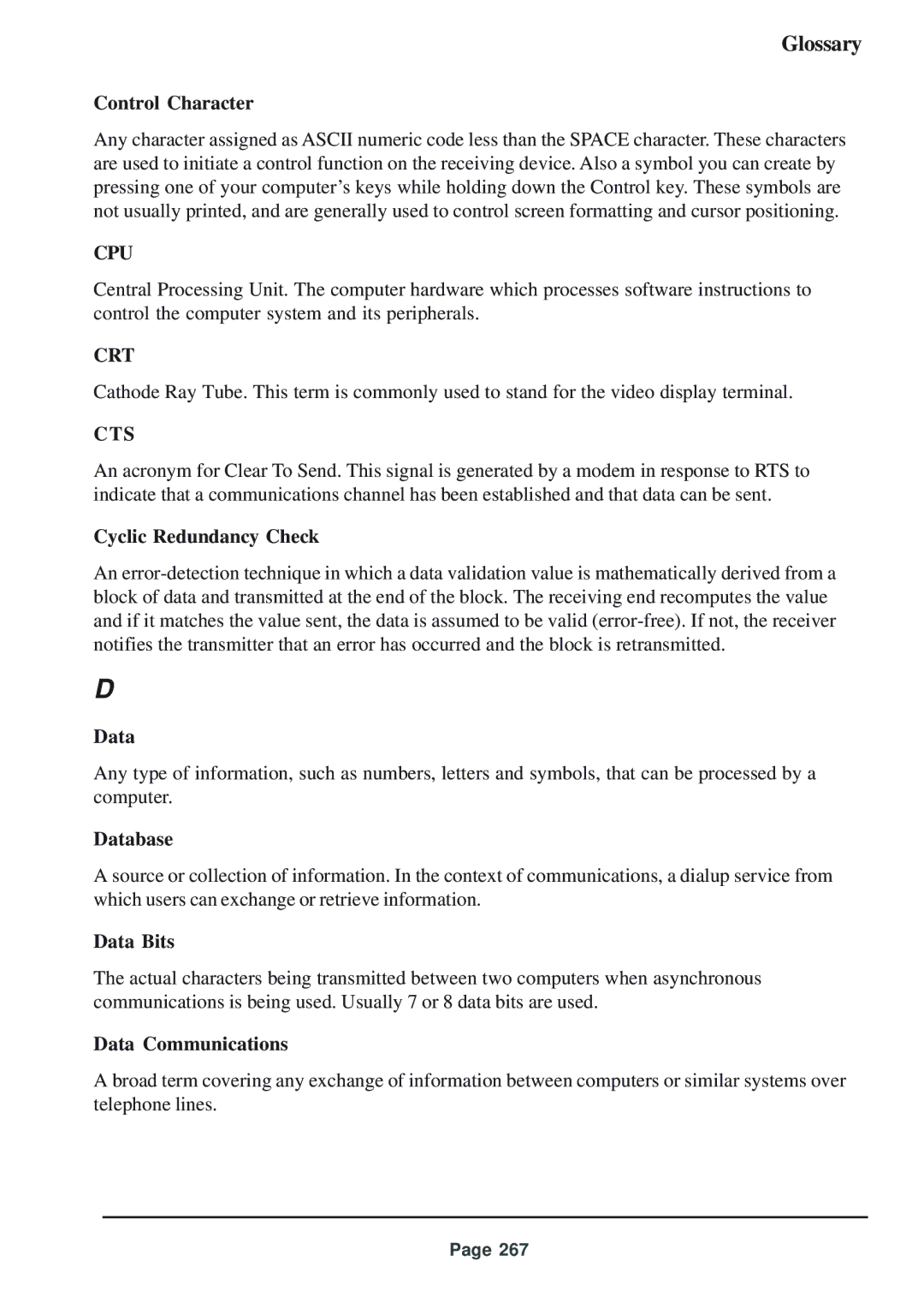 Telenetics 56 manual Cpu, Crt, Cts 