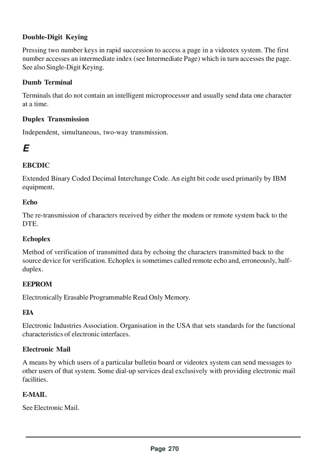 Telenetics 56 manual Ebcdic, Eeprom, Eia, Mail 