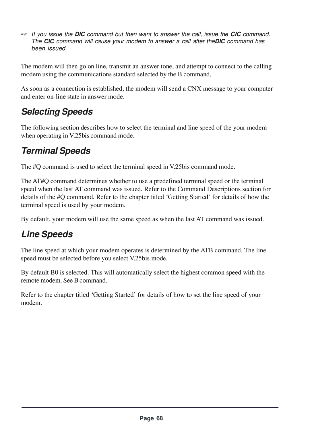 Telenetics 56 manual Selecting Speeds, Terminal Speeds 