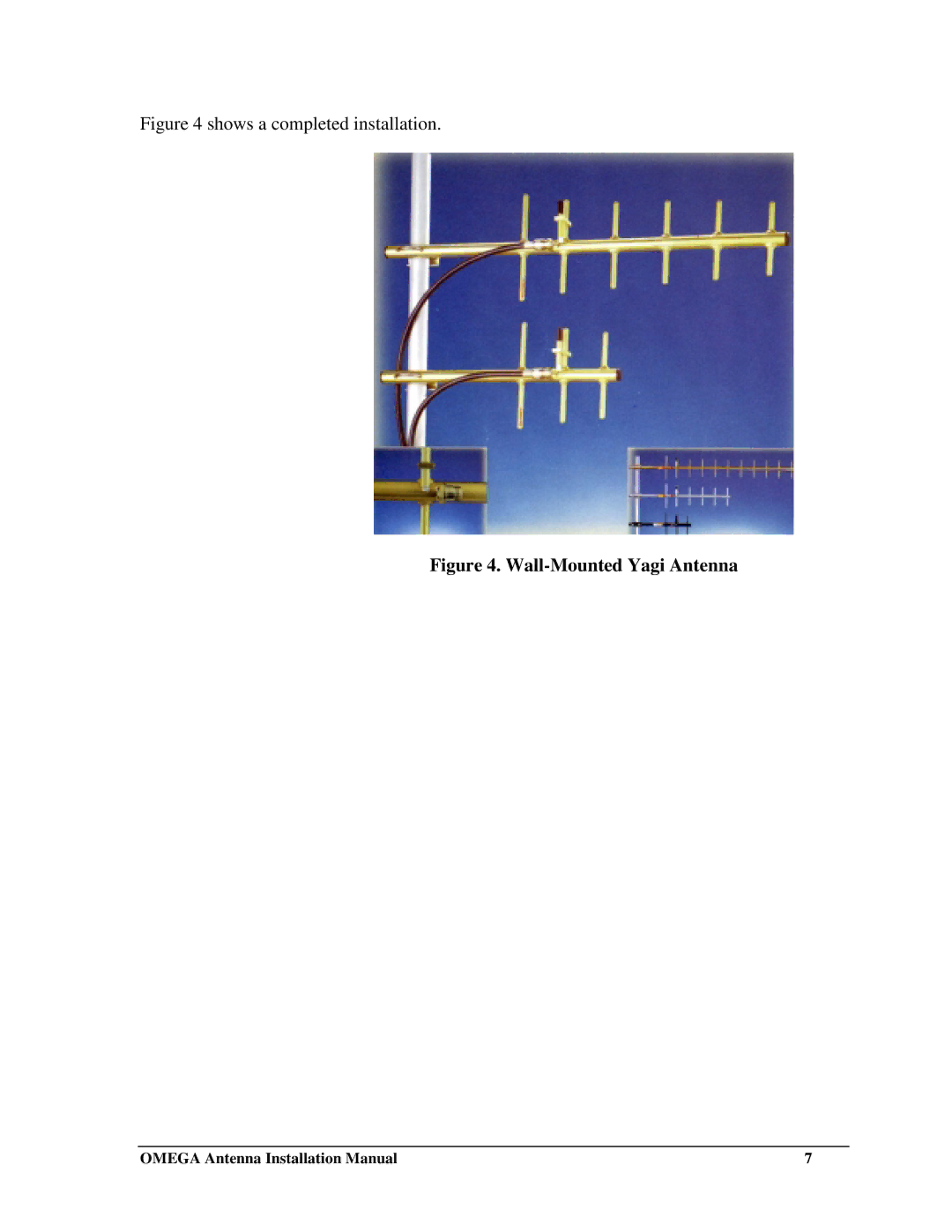 Telenetics Communications and Interface Cabinet Antenna installation manual Wall-Mounted Yagi Antenna 