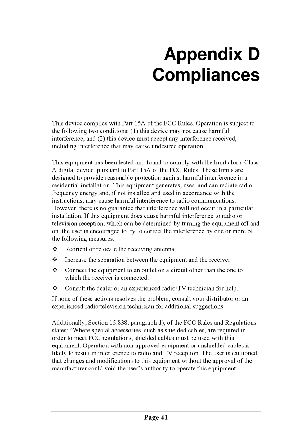 Telenetics DSP 9612 manual Appendix D Compliances 