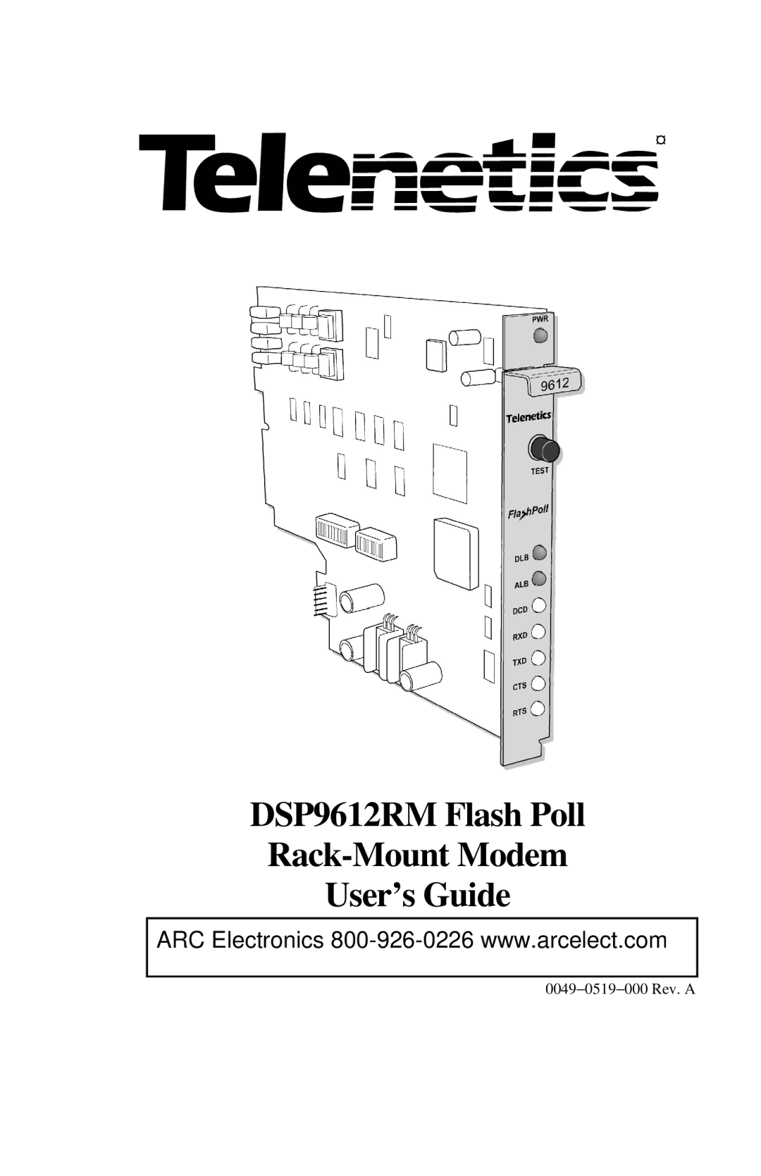 Telenetics manual DSP9612RM Flash Poll Rack-Mount Modem User’s Guide 