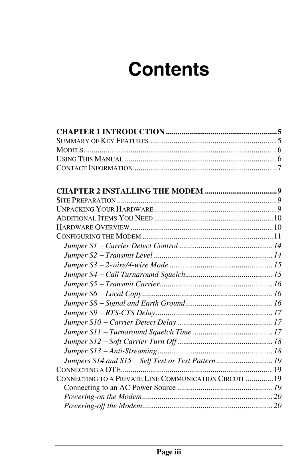 Telenetics MOT202TSA, MOT202TRM manual Contents 