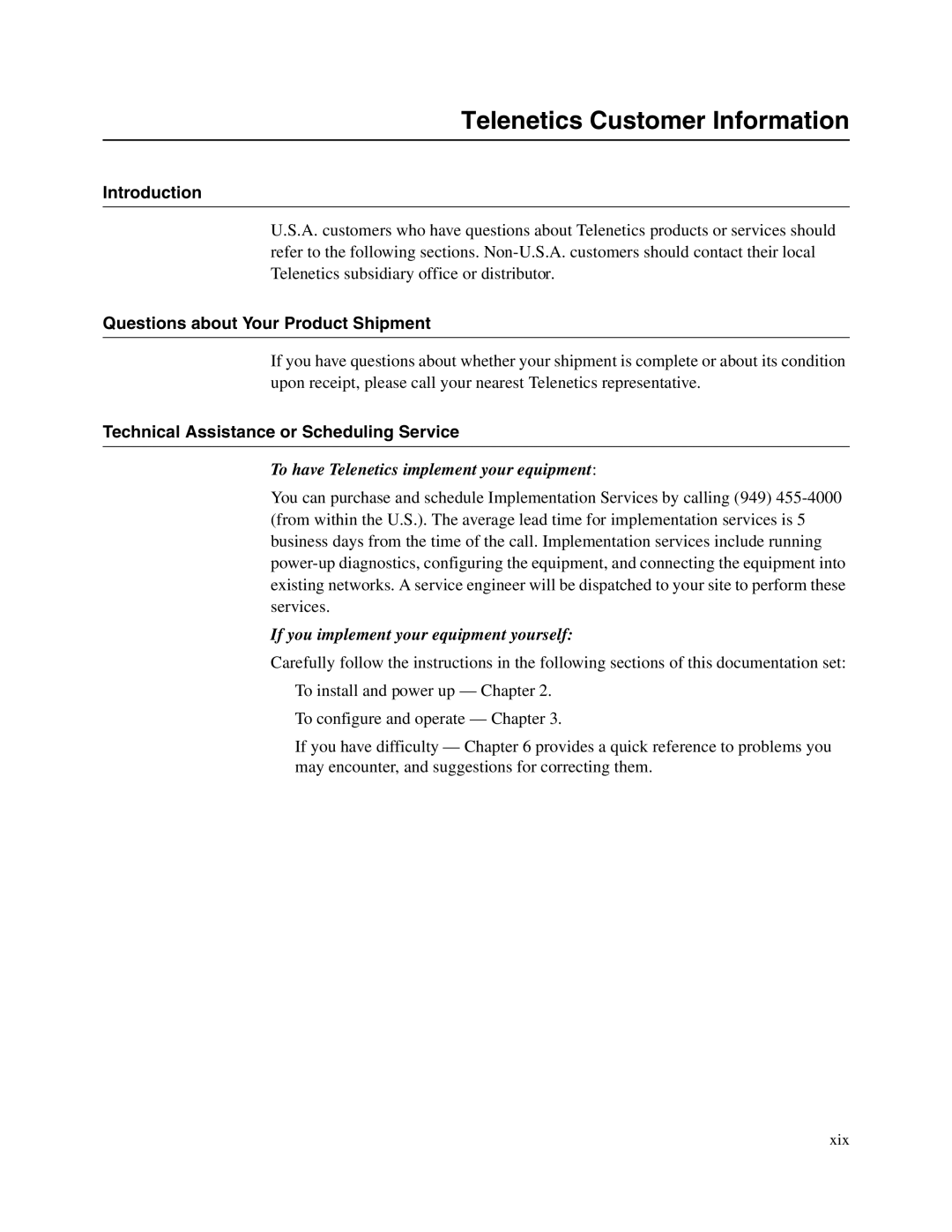 Telenetics 326X V.34, V.34-SDC, V.32bis Series manual Telenetics Customer Information, Introduction 