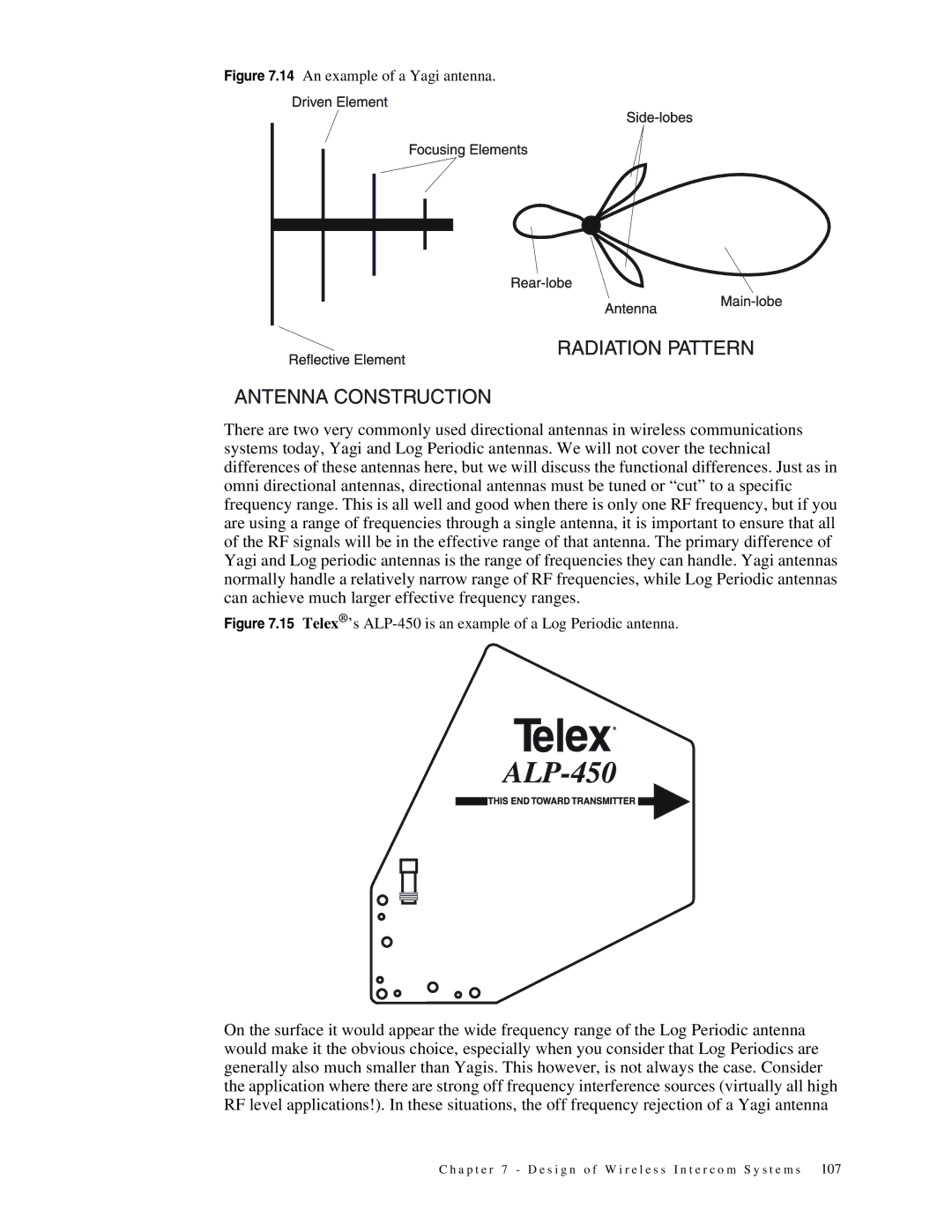 Telex 38109-977 manual An example of a Yagi antenna 