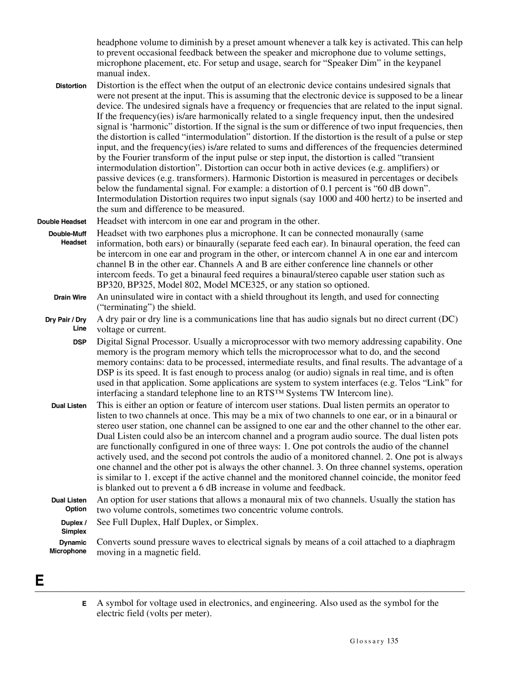 Telex 38109-977 manual Dsp 