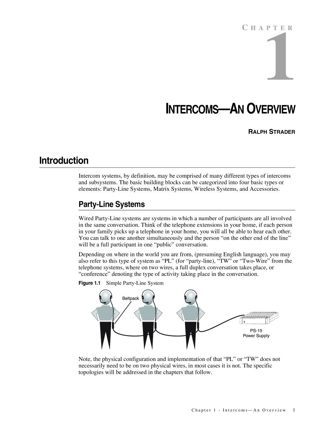 Telex 38109-977 manual Introduction, Party-Line Systems 